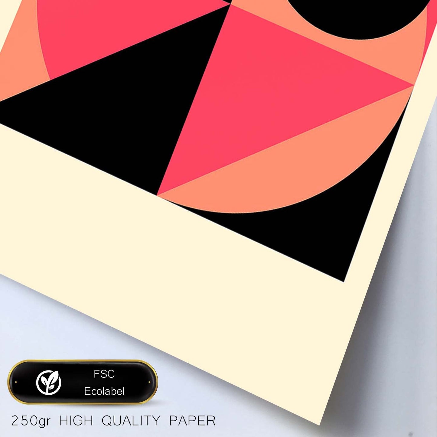 Lámina Rosa 5. Pósters con ilustraciones abstractas en estilo geométrico. Tonos rosados y pastel.-Artwork-Nacnic-Nacnic Estudio SL