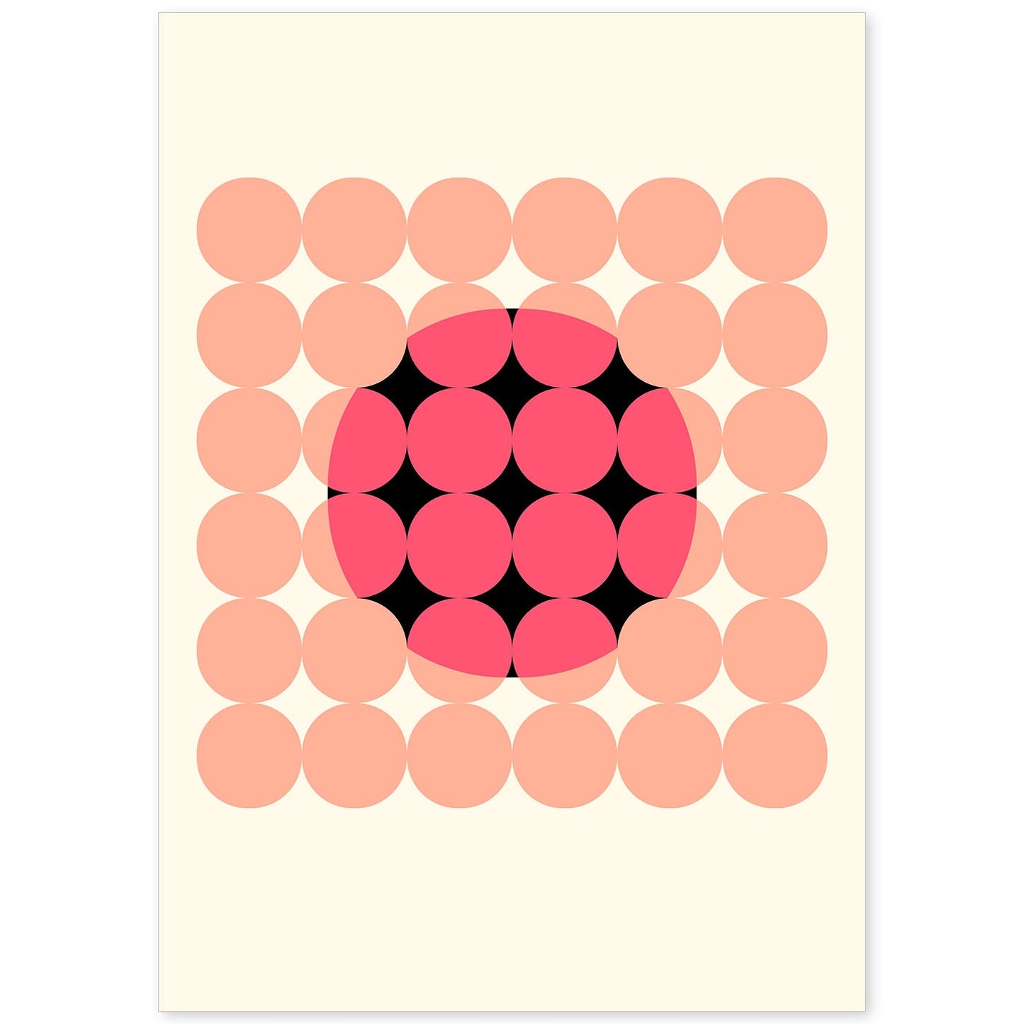 Lámina Rosa 7. Pósters con ilustraciones abstractas en estilo geométrico. Tonos rosados y pastel.-Artwork-Nacnic-A4-Sin marco-Nacnic Estudio SL