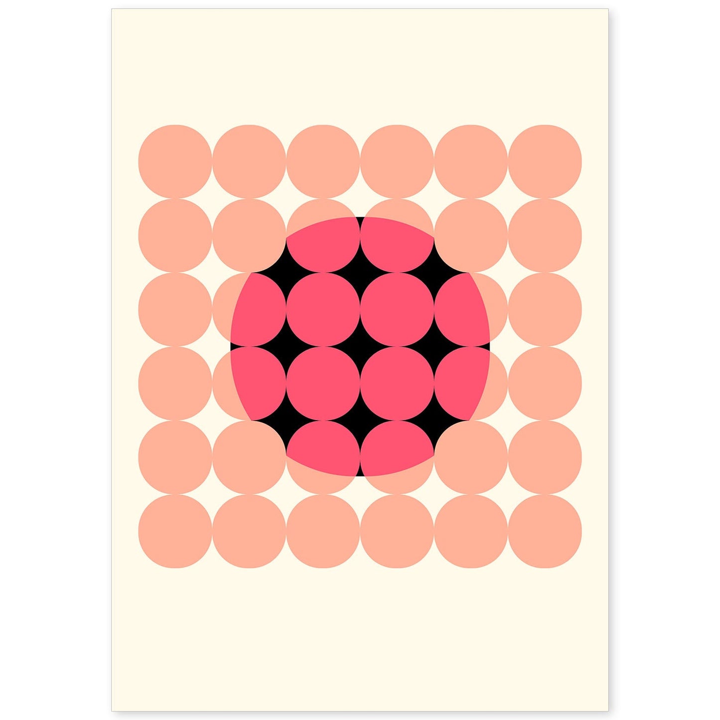 Lámina Rosa 7. Pósters con ilustraciones abstractas en estilo geométrico. Tonos rosados y pastel.-Artwork-Nacnic-A4-Sin marco-Nacnic Estudio SL