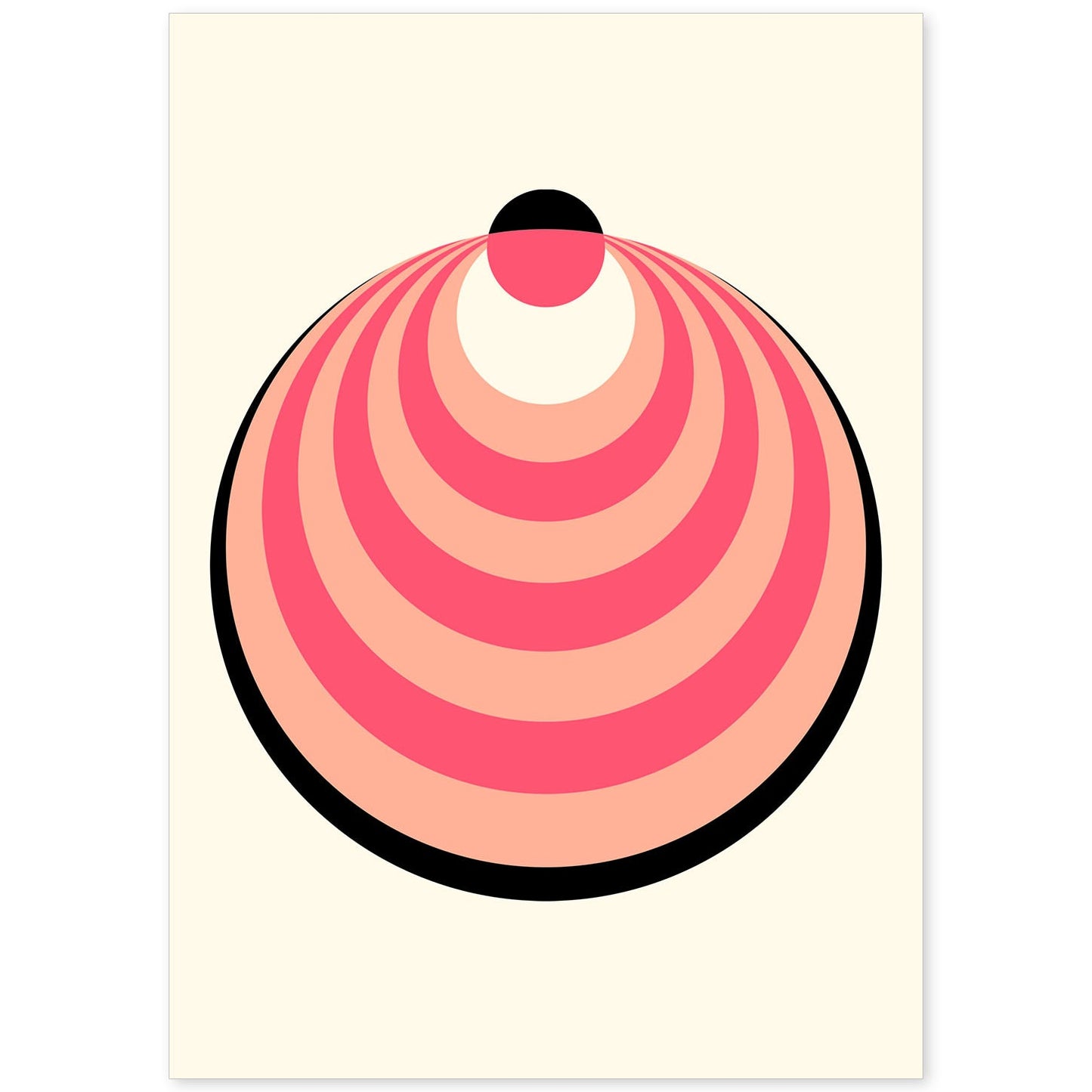 Lámina Rosa 8. Pósters con ilustraciones abstractas en estilo geométrico. Tonos rosados y pastel.-Artwork-Nacnic-A4-Sin marco-Nacnic Estudio SL