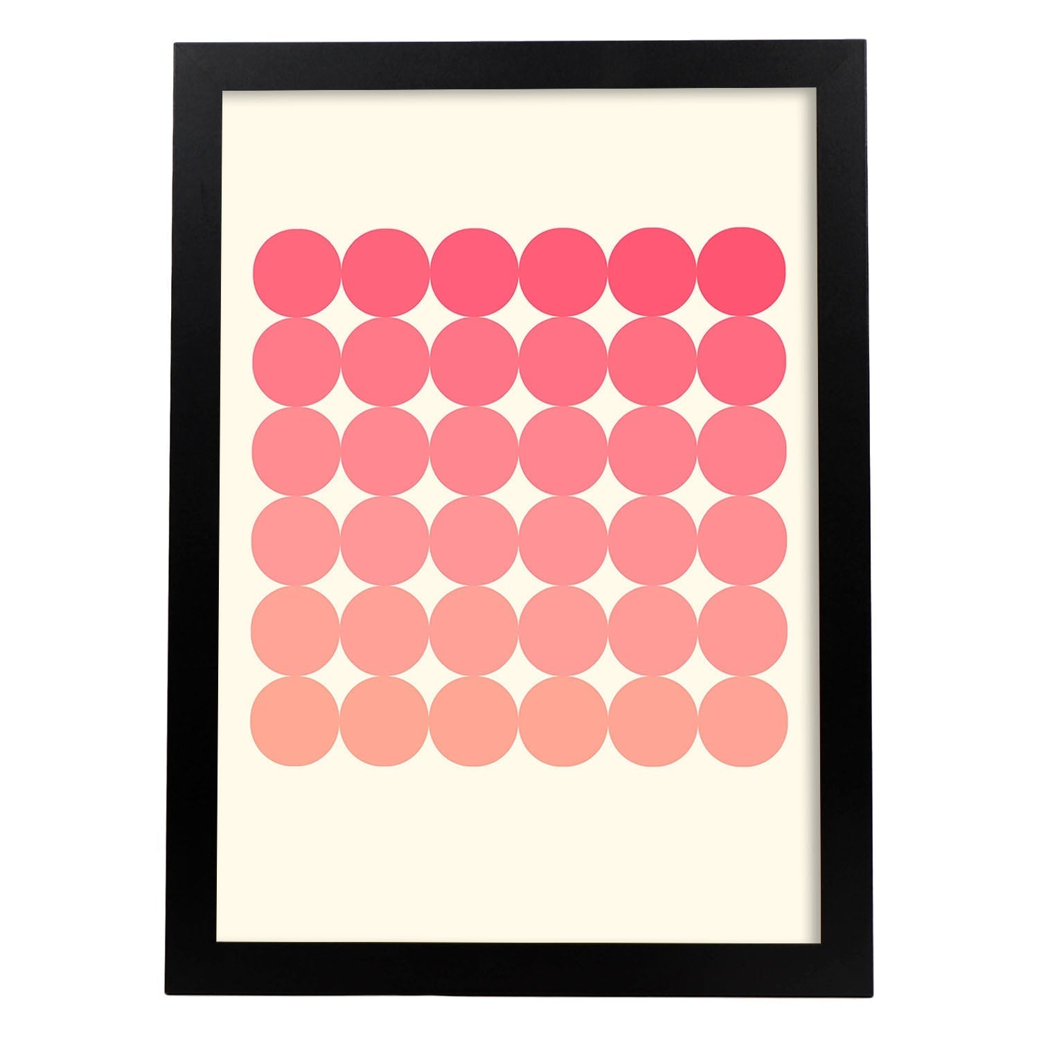 Lámina Rosa 9. Pósters con ilustraciones abstractas en estilo geométrico. Tonos rosados y pastel.-Artwork-Nacnic-A3-Marco Negro-Nacnic Estudio SL