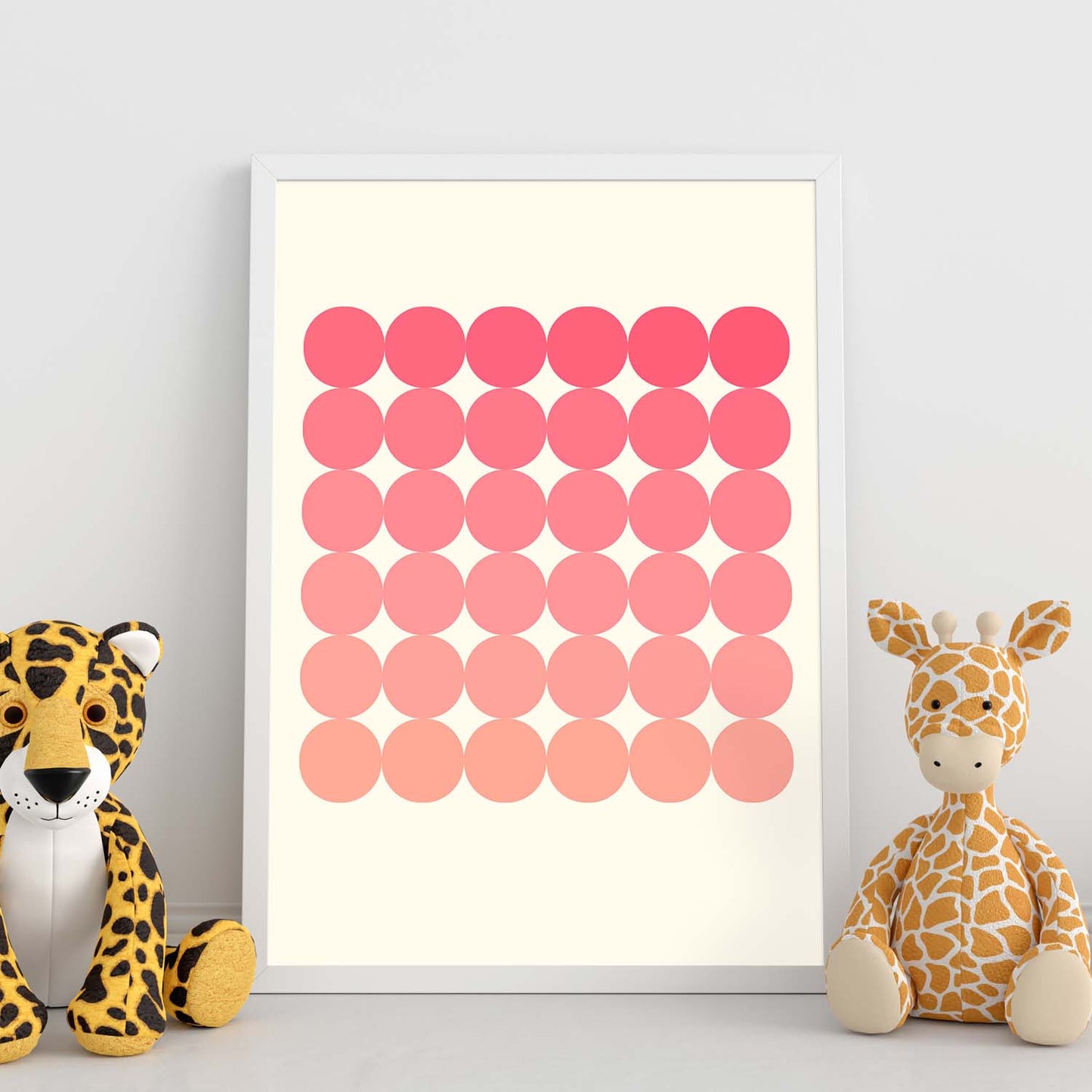 Lámina Rosa 9. Pósters con ilustraciones abstractas en estilo geométrico. Tonos rosados y pastel.-Artwork-Nacnic-Nacnic Estudio SL