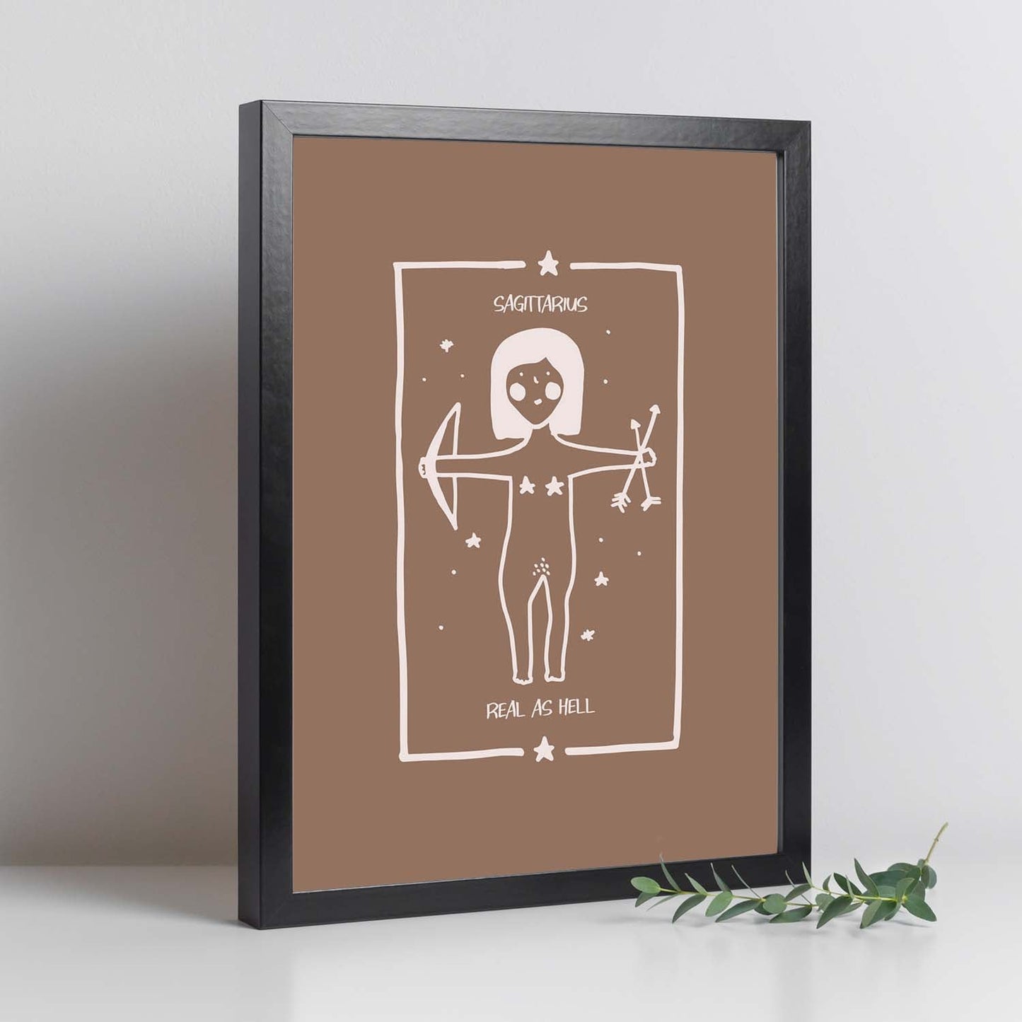 Lámina Sagitario. Pósters con ilustraciones femeninas de los signos del zodíaco.-Artwork-Nacnic-Nacnic Estudio SL