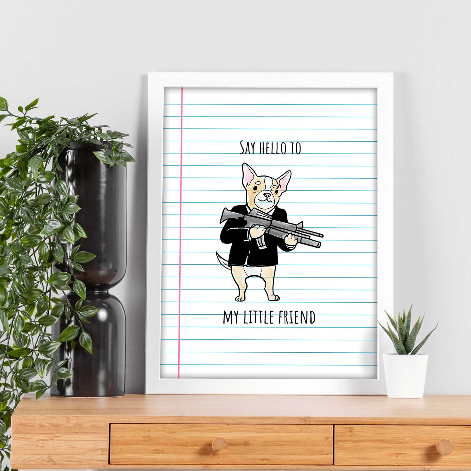 Lámina Scarface. Pósters con originales y divertidas referencias al cine.-Artwork-Nacnic-Nacnic Estudio SL