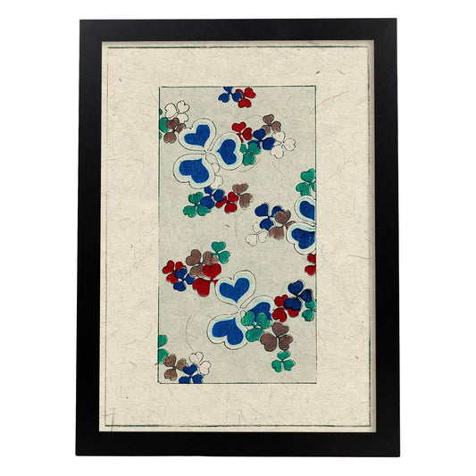 Lámina Shin 10. Pósters con ilustraciones de la revista Vintage japonesa Shin Bijutsukai.-Artwork-Nacnic-A4-Marco Negro-Nacnic Estudio SL