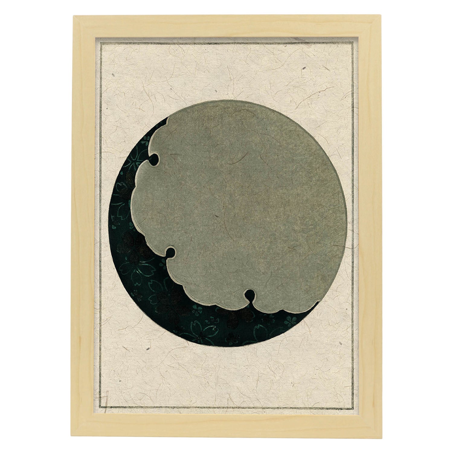 Lámina Shin 14. Pósters con ilustraciones de la revista Vintage japonesa Shin Bijutsukai.-Artwork-Nacnic-A4-Marco Madera clara-Nacnic Estudio SL