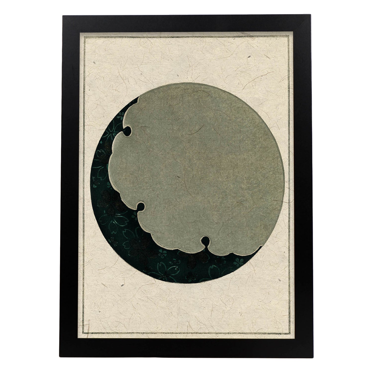 Lámina Shin 14. Pósters con ilustraciones de la revista Vintage japonesa Shin Bijutsukai.-Artwork-Nacnic-A4-Marco Negro-Nacnic Estudio SL