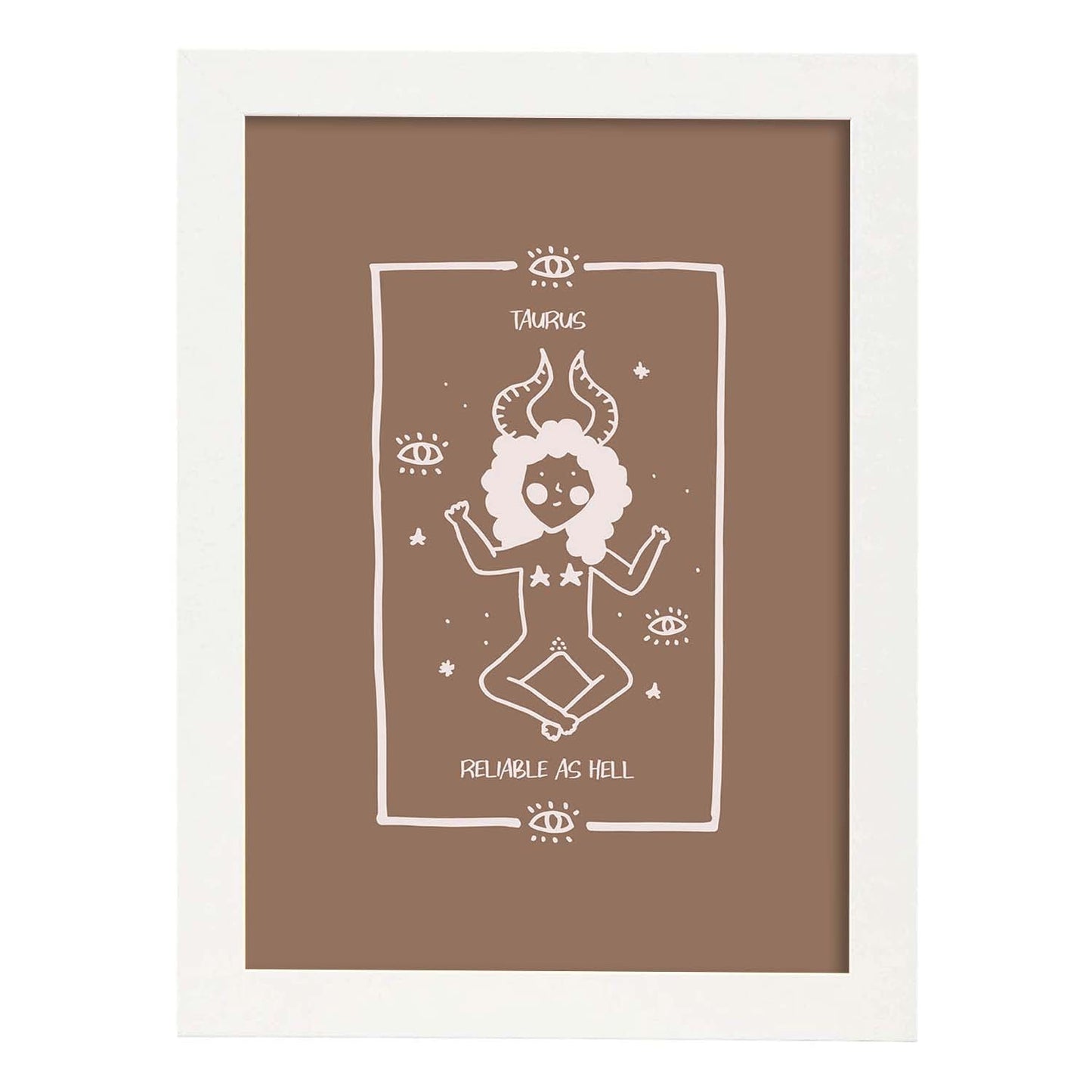 Lámina Tauro. Pósters con ilustraciones femeninas de los signos del zodíaco.-Artwork-Nacnic-A3-Marco Blanco-Nacnic Estudio SL