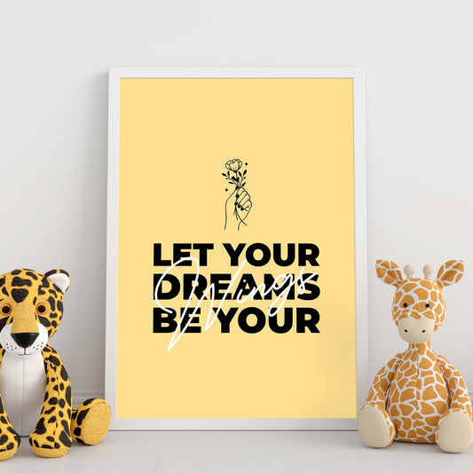 Lámina Tus sueños son alas. Pósters con mensajes positivos sobre el amor propio.-Artwork-Nacnic-Nacnic Estudio SL