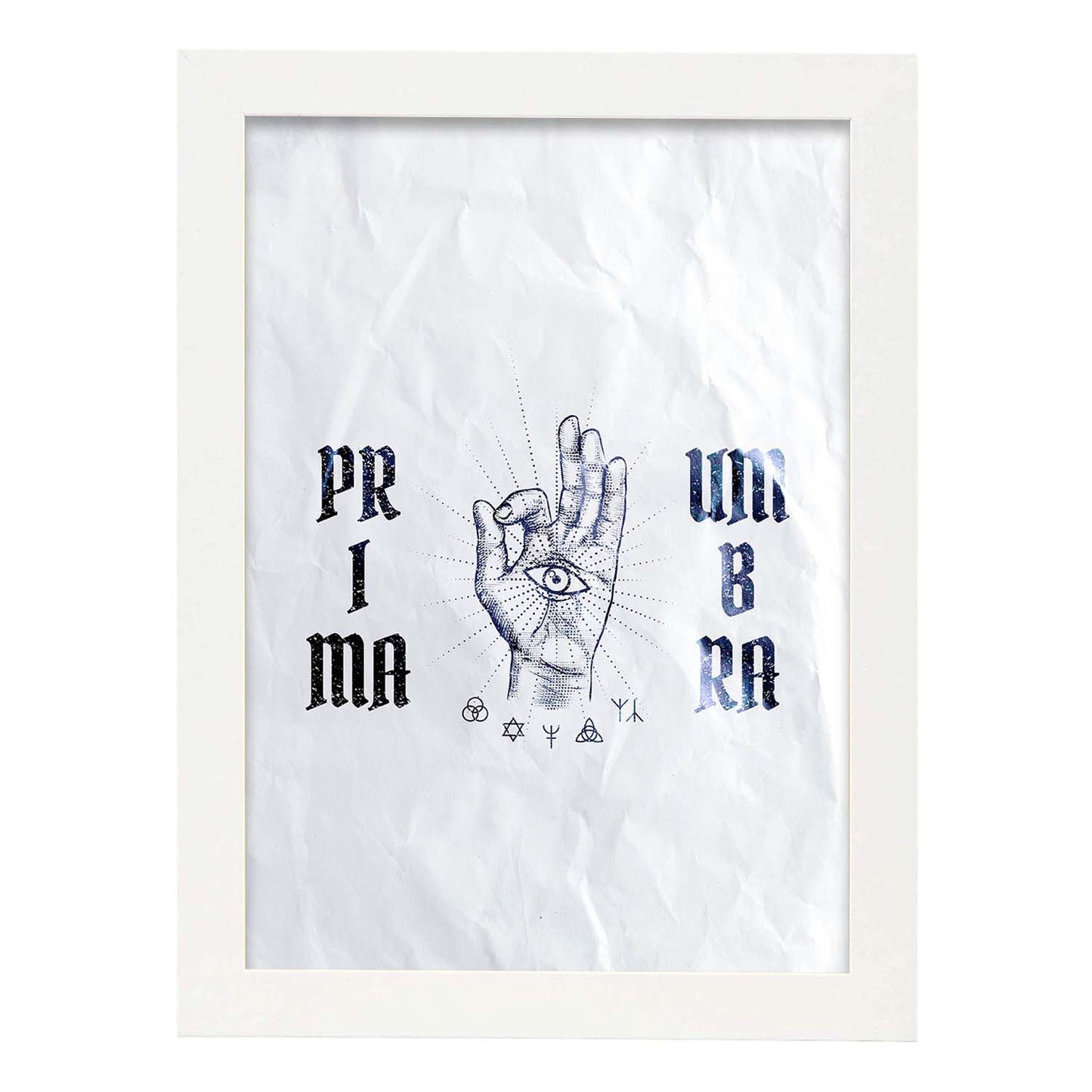 Lámina Umbra. Pósters con ilustraciones de magia y el mundo de lo oculto.-Artwork-Nacnic-A3-Marco Blanco-Nacnic Estudio SL
