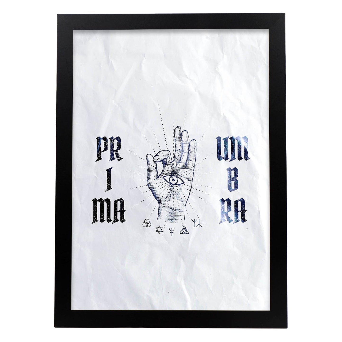 Lámina Umbra. Pósters con ilustraciones de magia y el mundo de lo oculto.-Artwork-Nacnic-A4-Marco Negro-Nacnic Estudio SL