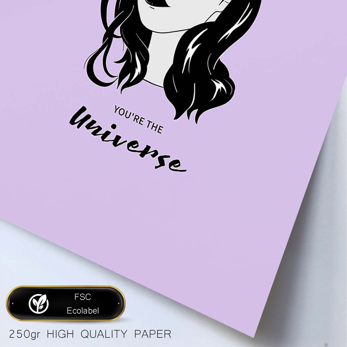 Lámina Universo. Pósters con ilustraciones artísticas de cabezas de mujer.-Artwork-Nacnic-Nacnic Estudio SL