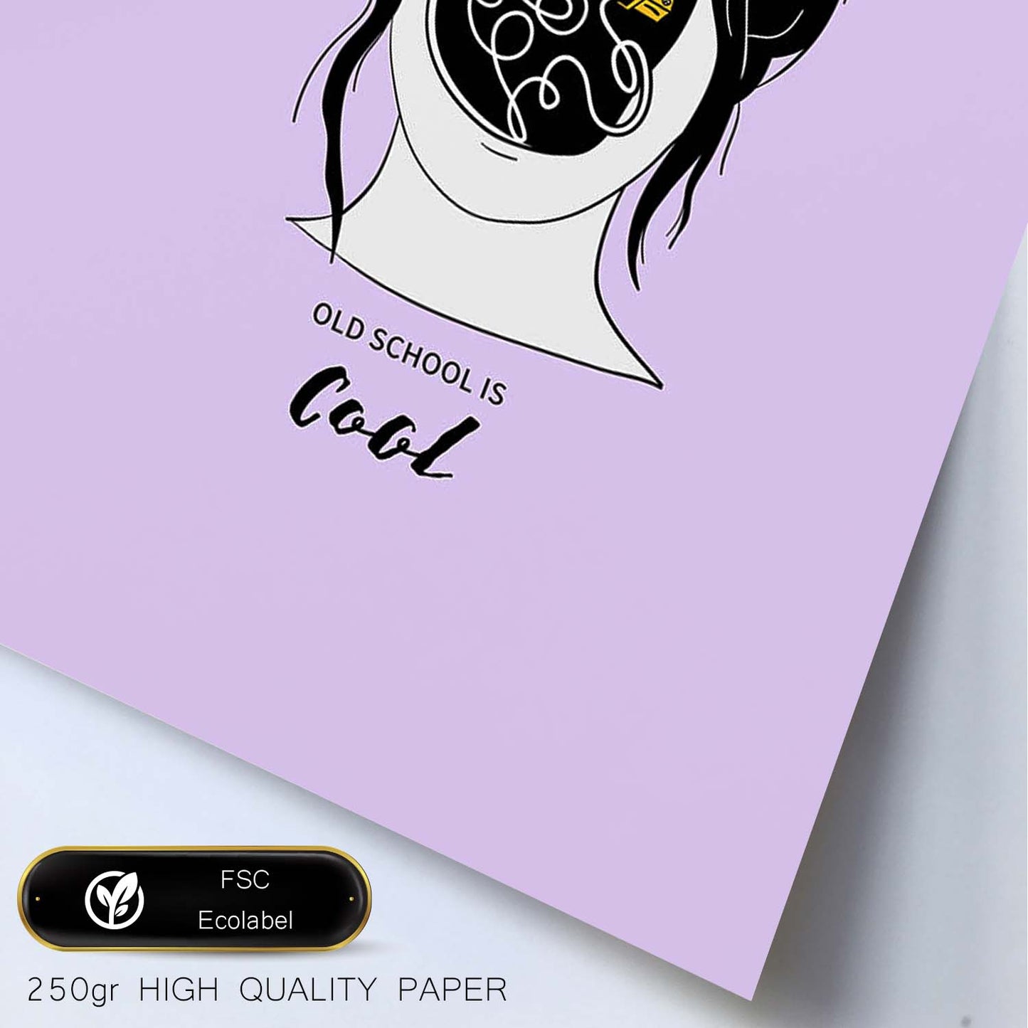Lámina Vieja escuela. Pósters con ilustraciones artísticas de cabezas de mujer.-Artwork-Nacnic-Nacnic Estudio SL