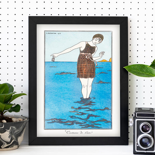 Lámina Vintage Modelo 001. Pósters con las ilustraciones Art Decó de George Barbier.-Artwork-Nacnic-Nacnic Estudio SL