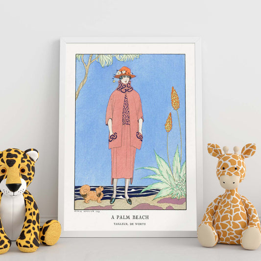Lámina Vintage Modelo 004. Pósters con las ilustraciones Art Decó de George Barbier.-Artwork-Nacnic-Nacnic Estudio SL