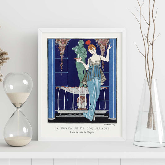 Lámina Vintage Modelo 009. Pósters con las ilustraciones Art Decó de George Barbier.-Artwork-Nacnic-Nacnic Estudio SL