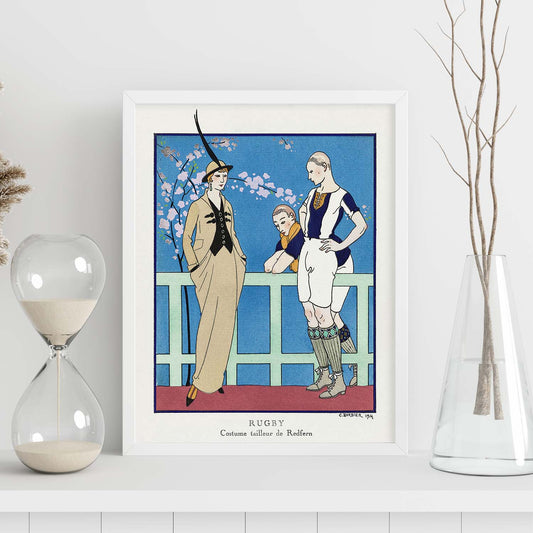 Lámina Vintage Modelo 011. Pósters con las ilustraciones Art Decó de George Barbier.-Artwork-Nacnic-Nacnic Estudio SL