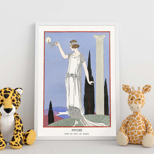 Lámina Vintage Modelo 012. Pósters con las ilustraciones Art Decó de George Barbier.-Artwork-Nacnic-Nacnic Estudio SL