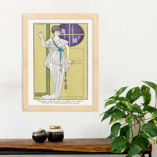 Lámina Vintage Modelo 014. Pósters con las ilustraciones Art Decó de George Barbier.-Artwork-Nacnic-Nacnic Estudio SL