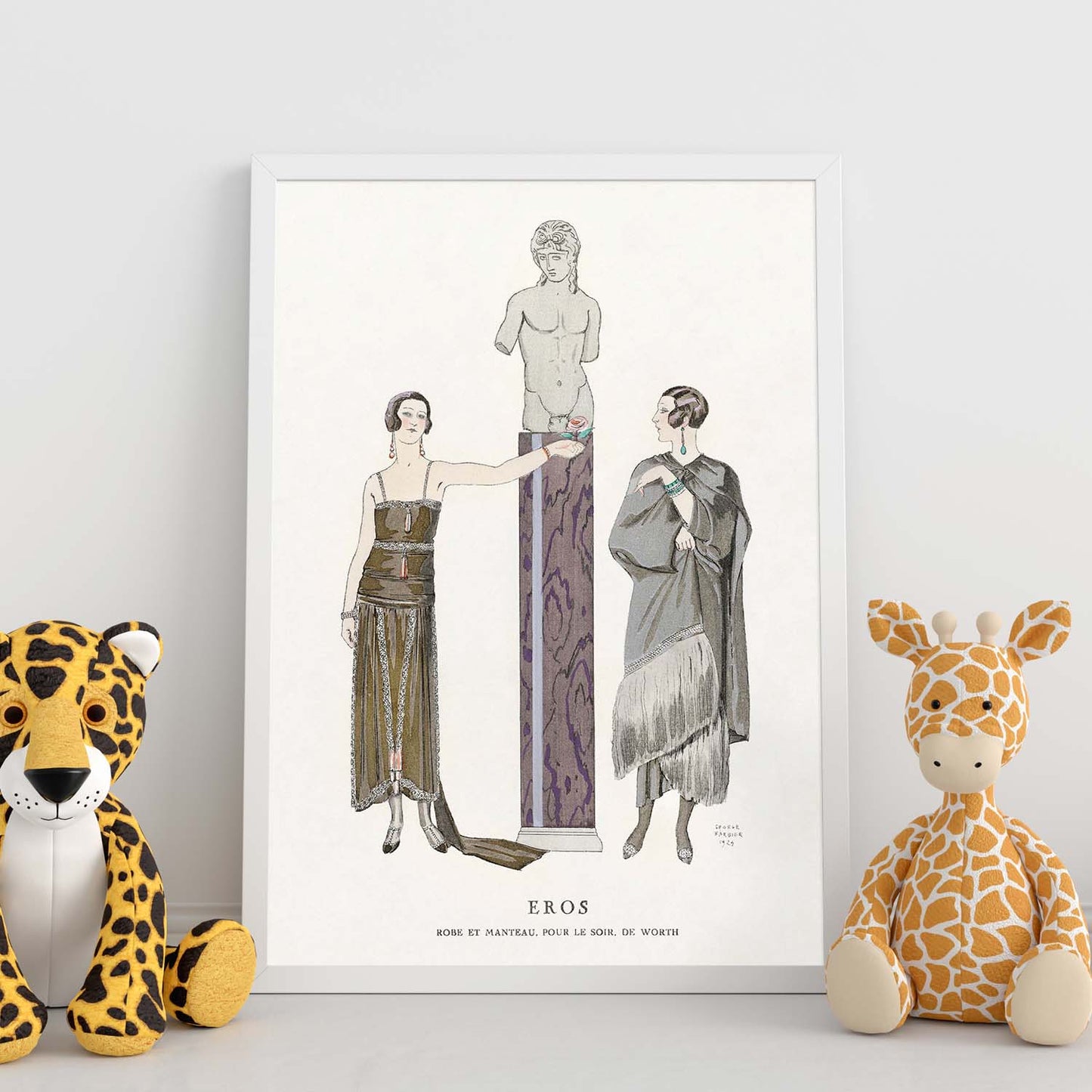 Lámina Vintage Modelo 015. Pósters con las ilustraciones Art Decó de George Barbier.-Artwork-Nacnic-Nacnic Estudio SL