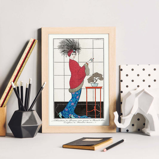 Lámina Vintage Modelo 019. Pósters con las ilustraciones Art Decó de George Barbier.-Artwork-Nacnic-Nacnic Estudio SL