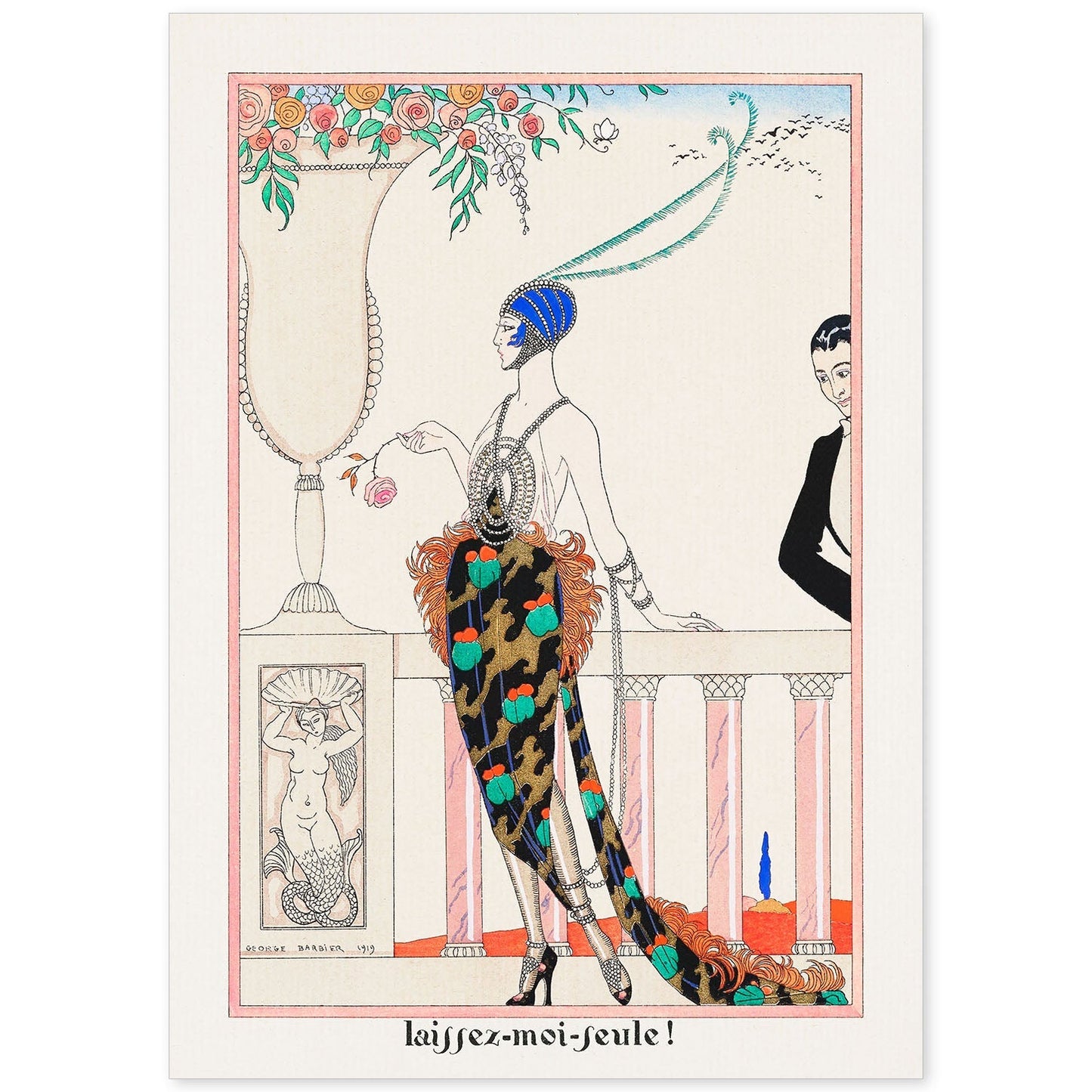 Lámina Vintage Modelo 032. Pósters con las ilustraciones Art Decó de George Barbier.-Artwork-Nacnic-A4-Sin marco-Nacnic Estudio SL