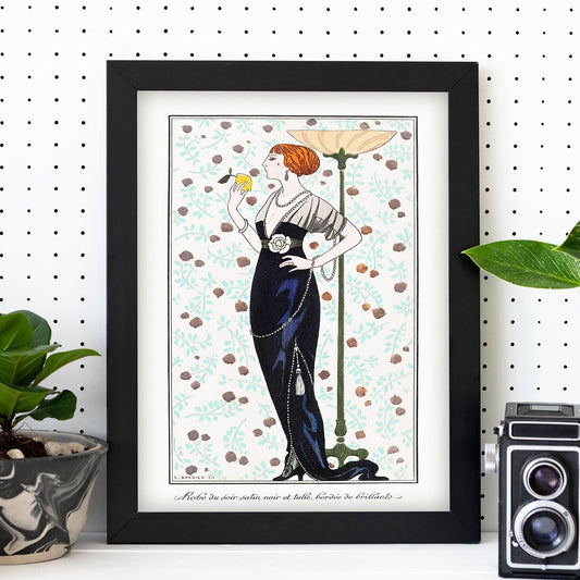 Lámina Vintage Modelo 033. Pósters con las ilustraciones Art Decó de George Barbier.-Artwork-Nacnic-Nacnic Estudio SL
