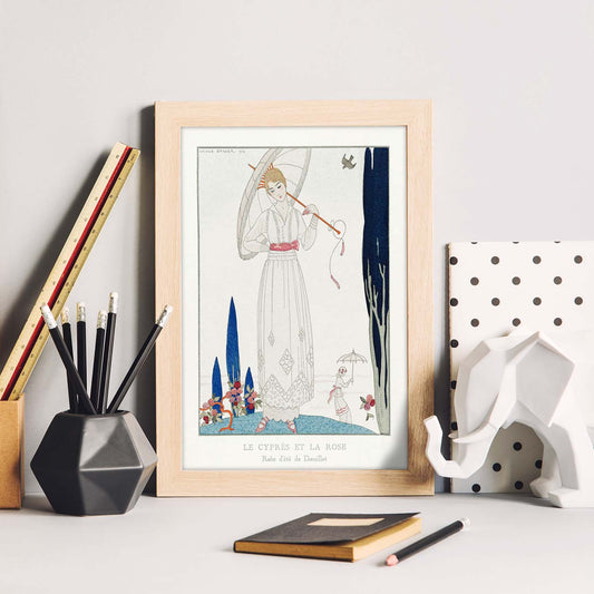 Lámina Vintage Modelo 034. Pósters con las ilustraciones Art Decó de George Barbier.-Artwork-Nacnic-Nacnic Estudio SL