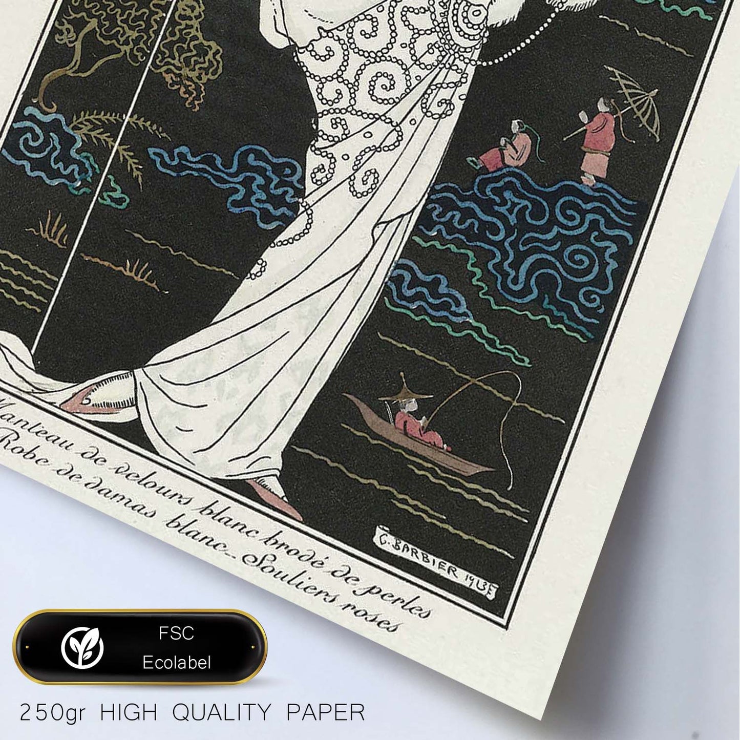 Lámina Vintage Modelo 035. Pósters con las ilustraciones Art Decó de George Barbier.-Artwork-Nacnic-Nacnic Estudio SL