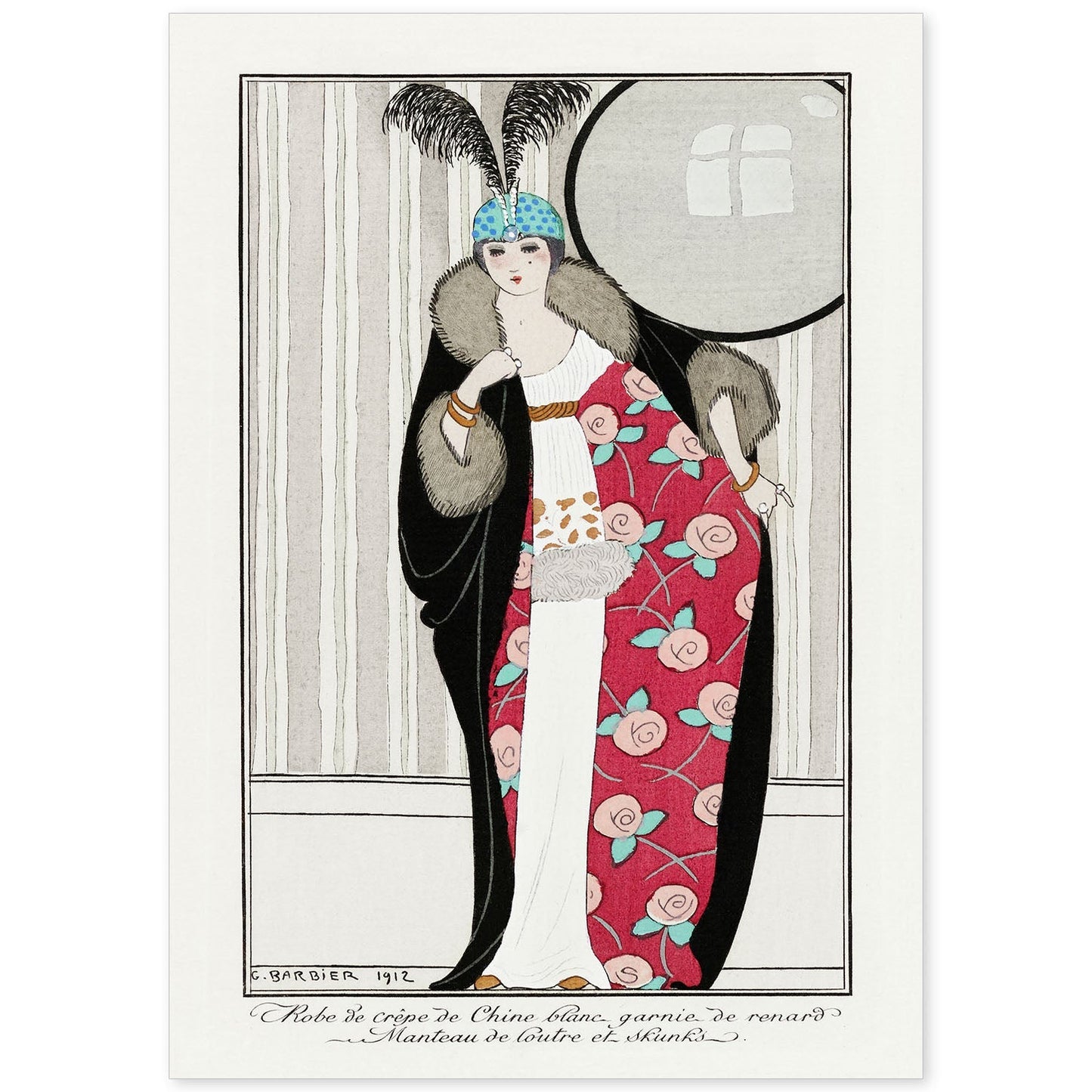 Lámina Vintage Modelo 037. Pósters con las ilustraciones Art Decó de George Barbier.-Artwork-Nacnic-A4-Sin marco-Nacnic Estudio SL