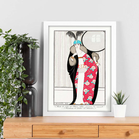 Lámina Vintage Modelo 037. Pósters con las ilustraciones Art Decó de George Barbier.-Artwork-Nacnic-Nacnic Estudio SL