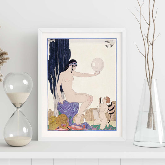 Lámina Vintage Modelo 038. Pósters con las ilustraciones Art Decó de George Barbier.-Artwork-Nacnic-Nacnic Estudio SL