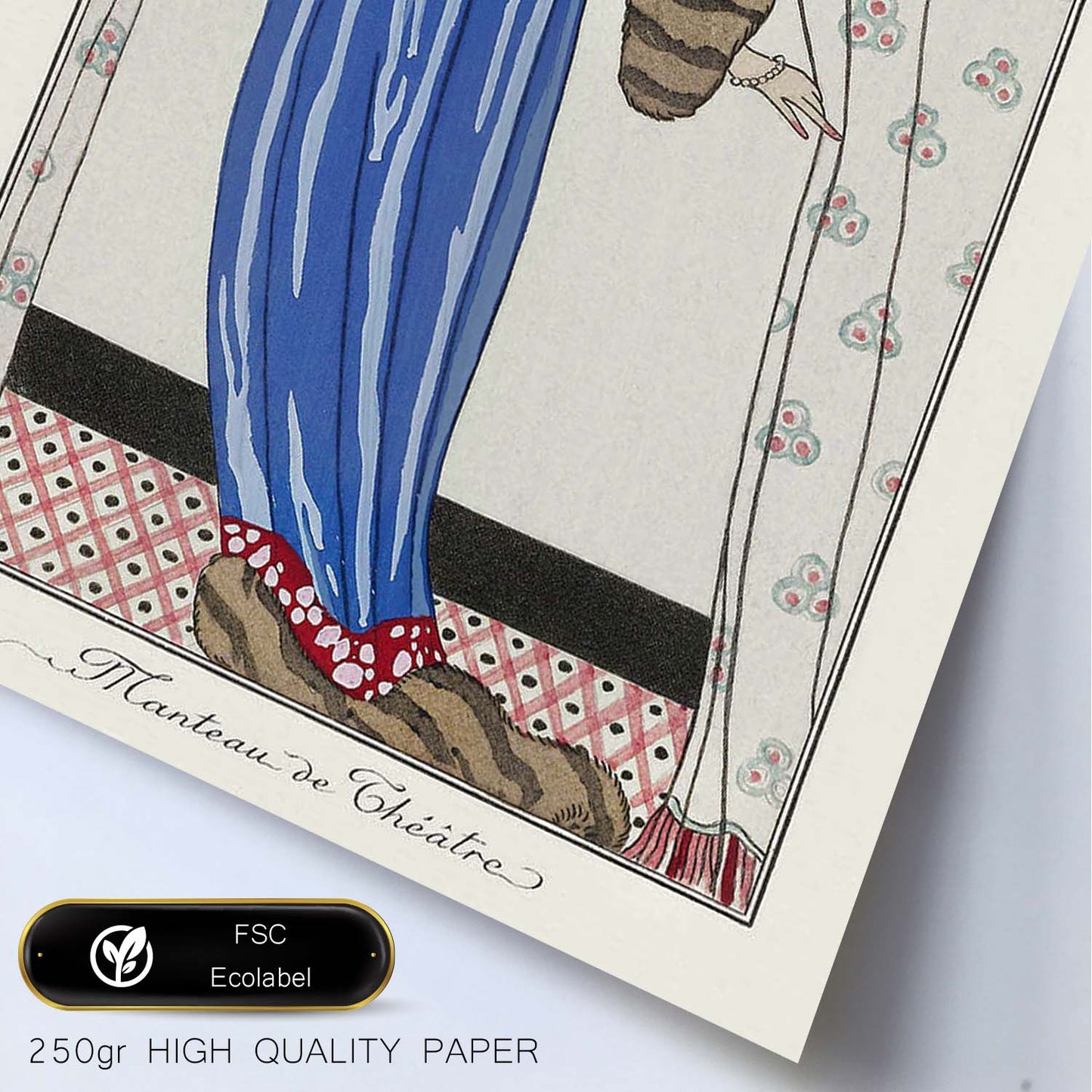 Lámina Vintage Modelo 040. Pósters con las ilustraciones Art Decó de George Barbier.-Artwork-Nacnic-Nacnic Estudio SL