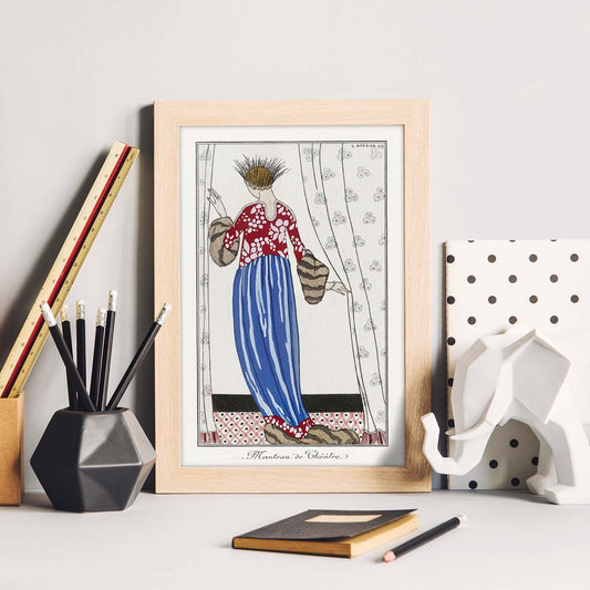 Lámina Vintage Modelo 040. Pósters con las ilustraciones Art Decó de George Barbier.-Artwork-Nacnic-Nacnic Estudio SL