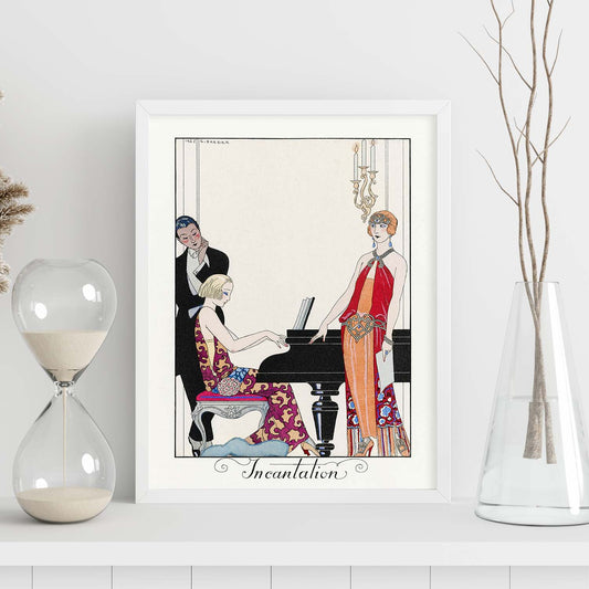 Lámina Vintage Modelo 041. Pósters con las ilustraciones Art Decó de George Barbier.-Artwork-Nacnic-Nacnic Estudio SL