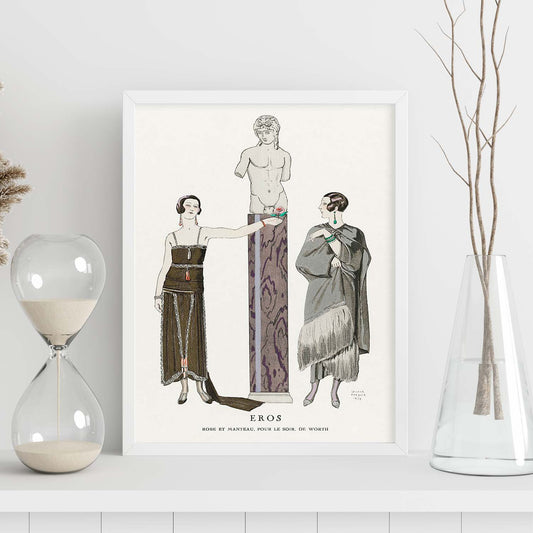 Lámina Vintage Modelo 044. Pósters con las ilustraciones Art Decó de George Barbier.-Artwork-Nacnic-Nacnic Estudio SL
