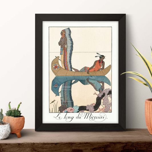 Lámina Vintage Modelo 051. Pósters con las ilustraciones Art Decó de George Barbier.-Artwork-Nacnic-Nacnic Estudio SL