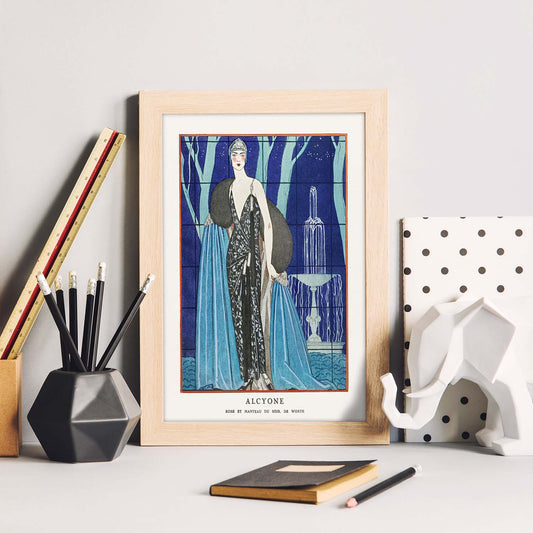 Lámina Vintage Modelo 054. Pósters con las ilustraciones Art Decó de George Barbier.-Artwork-Nacnic-Nacnic Estudio SL