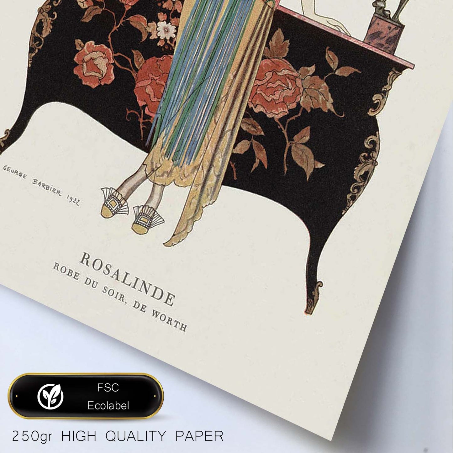 Lámina Vintage Modelo 060. Pósters con las ilustraciones Art Decó de George Barbier.-Artwork-Nacnic-Nacnic Estudio SL