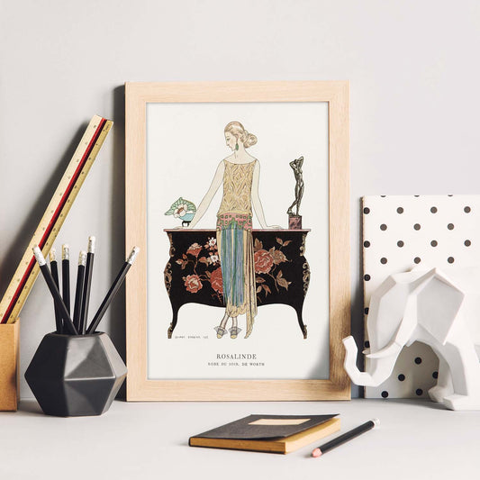 Lámina Vintage Modelo 060. Pósters con las ilustraciones Art Decó de George Barbier.-Artwork-Nacnic-Nacnic Estudio SL