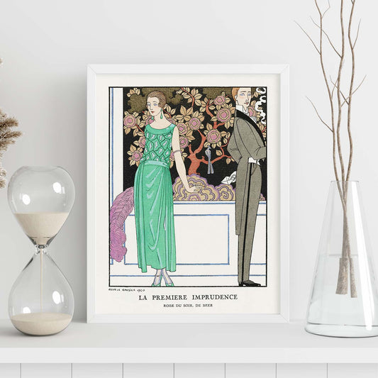 Lámina Vintage Modelo 064. Pósters con las ilustraciones Art Decó de George Barbier.-Artwork-Nacnic-Nacnic Estudio SL