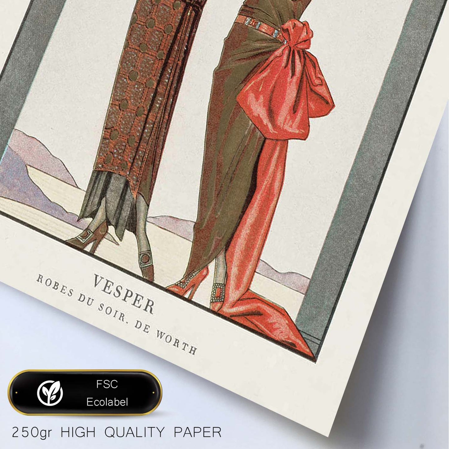 Lámina Vintage Modelo 065. Pósters con las ilustraciones Art Decó de George Barbier.-Artwork-Nacnic-Nacnic Estudio SL