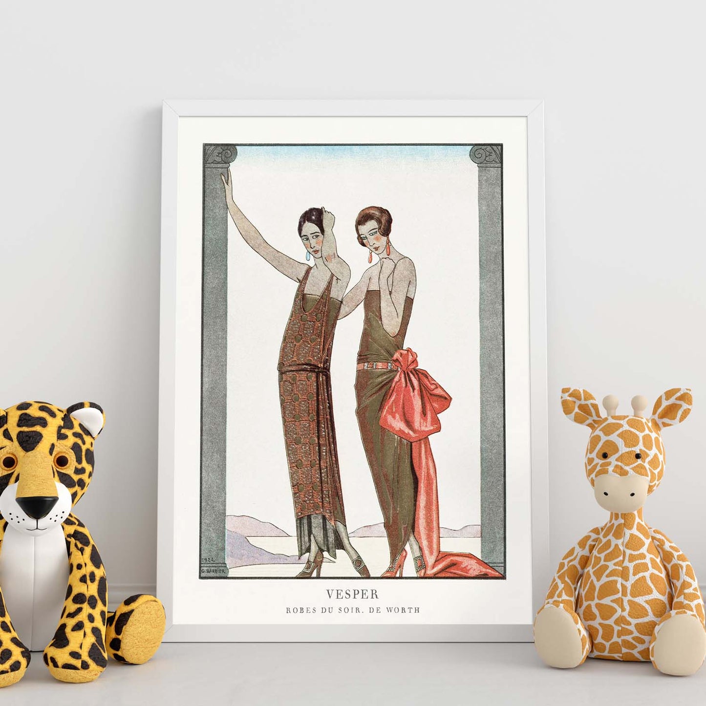 Lámina Vintage Modelo 065. Pósters con las ilustraciones Art Decó de George Barbier.-Artwork-Nacnic-Nacnic Estudio SL