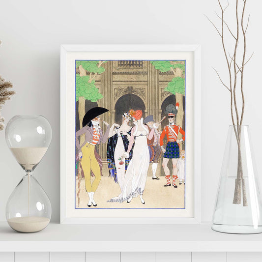 Lámina Vintage Modelo 067. Pósters con las ilustraciones Art Decó de George Barbier.-Artwork-Nacnic-Nacnic Estudio SL