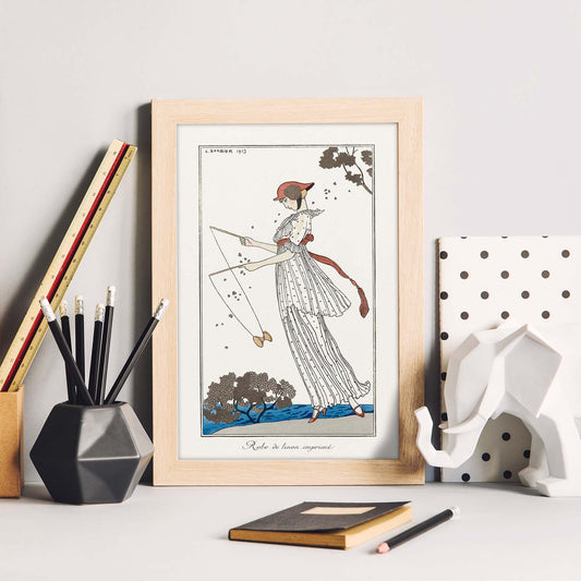 Lámina Vintage Modelo 069. Pósters con las ilustraciones Art Decó de George Barbier.-Artwork-Nacnic-Nacnic Estudio SL