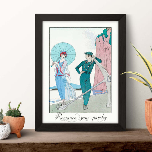 Lámina Vintage Modelo 075. Pósters con las ilustraciones Art Decó de George Barbier.-Artwork-Nacnic-Nacnic Estudio SL