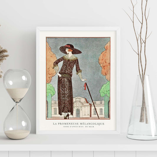 Lámina Vintage Modelo 076. Pósters con las ilustraciones Art Decó de George Barbier.-Artwork-Nacnic-Nacnic Estudio SL
