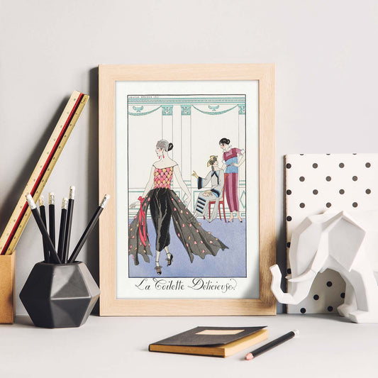 Lámina Vintage Modelo 078. Pósters con las ilustraciones Art Decó de George Barbier.-Artwork-Nacnic-Nacnic Estudio SL