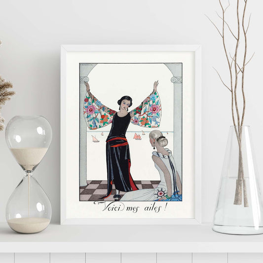 Lámina Vintage Modelo 079. Pósters con las ilustraciones Art Decó de George Barbier.-Artwork-Nacnic-Nacnic Estudio SL