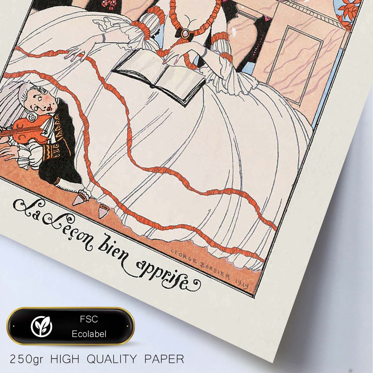 Lámina Vintage Modelo 082. Pósters con las ilustraciones Art Decó de George Barbier.-Artwork-Nacnic-Nacnic Estudio SL